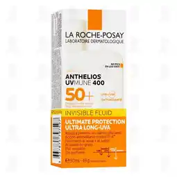 Farmacias Guadalajara La Roche Posay Protector Solar Anthelios UVMune 400 50+ Invisible Fluid, 50 ml oferta