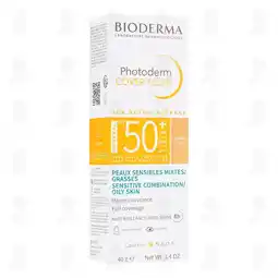 Farmacias Guadalajara Protector Solar Bioderma Photoderm Cover Touch FPS 50+ Tono Claro, 40 gr oferta