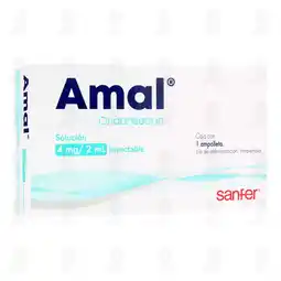 Farmacias Guadalajara Amal 4mg/2ml Solución Inyectable, 1 ampolleta oferta