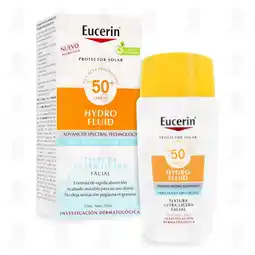 Farmacias Guadalajara Eucerin Protector Solar Facial Hydro Fluid Textura Ultra-Ligera, 50 ml oferta