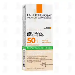Farmacias Guadalajara La Roche Posay Anthelios Uv Mune 400 Fluido Color Oil Control, 50 ml oferta