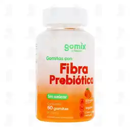 Farmacias Guadalajara Suplemento Alimenticio Gomix by Naturex con Fibra Prebiótica Sabor Naranja, 60 gomitas oferta