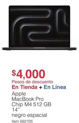 Costco Apple macbook pro chip m4 14" oferta