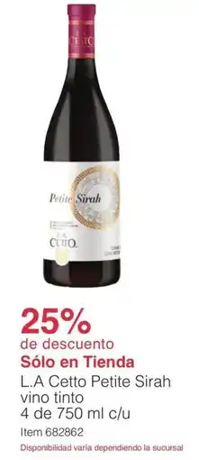 Costco L.a cetto petite sirah vino tinto oferta
