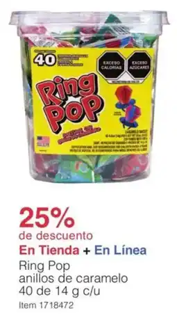 Costco Ring pop anillos de caramelo oferta