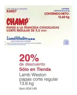 Costco Lamb weston papas corte regular oferta