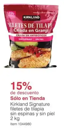 Costco Kirkland signature filetes de tilapia sin espinas y sin piel oferta