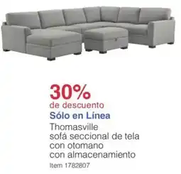 Costco Thomasville sofá seccional de tela oferta