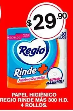 SuBodega Regio papel higiénico rinde+ más oferta