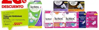 Woolworth Kotex toallas femeninas oferta