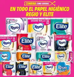Soriana Híper En todo el papel higiénico regio y elite oferta