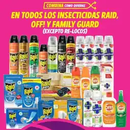 Soriana Híper En todos los insecticidas raid, off! y family guard oferta