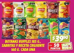 Soriana Híper Botanas ruffles, sabritas y receta crujiente oferta