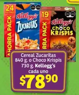 Soriana Híper Kellogg's Zucaritas o Choco Krispis oferta