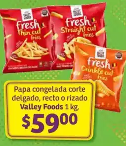Soriana Híper Valley Foods papa congelada corte delgado, recto o rizado oferta