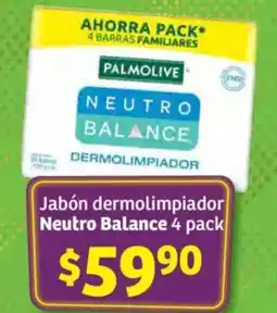 Soriana Híper Palmolive Neutro Balance jabón dermolimpiadorNeutro Balance 4 pack oferta