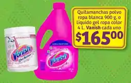 Soriana Híper Vanish quitamanchas polvo o líquido gel oferta