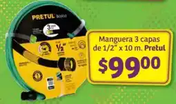 Soriana Híper Pretul manguera 3 capas de 1/2" x 10 m oferta