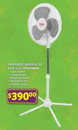 Soriana Híper VIOS Ventilador pedestal 16" base cruz oferta