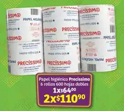 Soriana Híper Precíssimo papel higiénico oferta