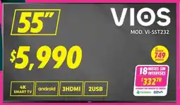 Soriana Híper VIOS 55" Smart TV oferta