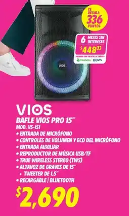 Soriana Híper VIOS Bafle Pro 15" Mod. VS151 oferta