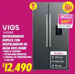 Soriana Híper Vios refrigerador duplex oferta