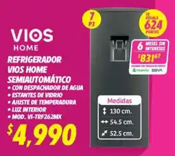 Soriana Híper Vios refrigerador semiautomático oferta