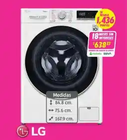 Soriana Híper LG lavasecadora carga frontal 12 kg oferta