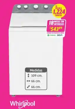 Soriana Híper Whirlpool lavadora automática oferta