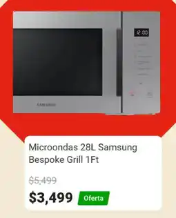 Elektra Samsung Microondas 28L Bespoke Grill 1Ft oferta