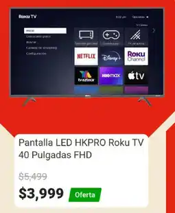 Elektra Pantalla LED HKPRO Roku TV oferta