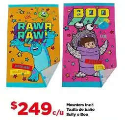 Bodega Aurrerá Monsters Inc Toalla de baño oferta