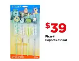 Bodega Aurrerá Pixar Popotes espiral oferta