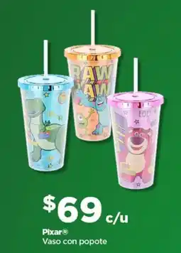 Bodega Aurrerá Pixar Vaso con popote oferta