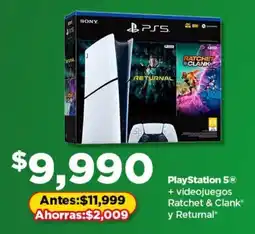 Bodega Aurrerá PlayStation 5 videojuegos Ratchet & Clank y Returnal oferta
