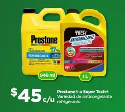 Bodega Aurrerá Prestone o Super Tech variedad de anticongelante refrigerante oferta