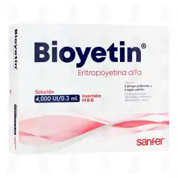 Farmacias Guadalajara Bioyetin 4000UI/0.3ml Solución Inyectable, 6 Jeringas Prellenadas oferta