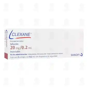 Farmacias Guadalajara Clexane 20 mg Solución Inyectable 2 Jeringas, 0.2 ml oferta