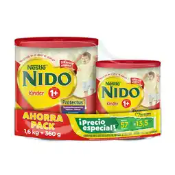 Farmacias YZA Nido Kinder1+ 1 lata de 1.6kg + 1 lata de 360g oferta