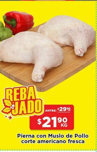 HEB Pierna con muslo de pollo corte americano fres 1 kg oferta