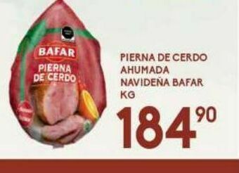 Alsuper Pierna de cerdo ahumada navideña bafar oferta