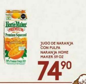 Alsuper Jugo de naranja home maker oferta