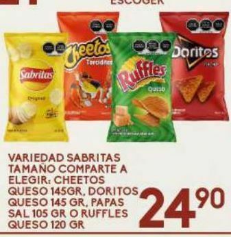 Alsuper Papas fritas sabritas oferta