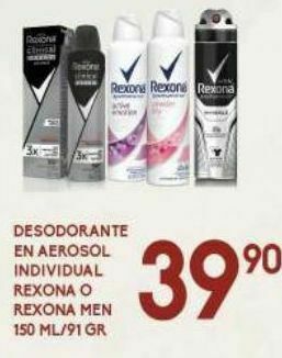 Alsuper Desodorante en aerosol rexona oferta
