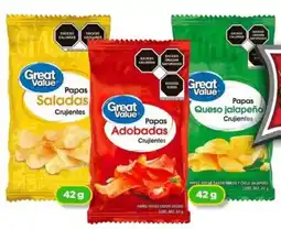 Bodega Aurrerá Great Value papas crujientes oferta