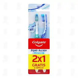 Farmacias Guadalajara Cepillo Dental Colgate Triple Acción Xtra Blancura Medio, 2 pzas oferta
