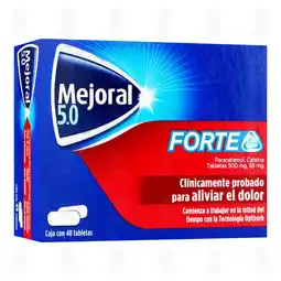 Farmacias Guadalajara Mejoral 5.0 Forte 500mg/65mg, 48 Tabletas oferta