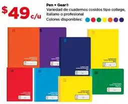 Bodega Aurrerá Pen + Gear Variedad de cuadernos cosidos tipo college, italiano o profesional oferta