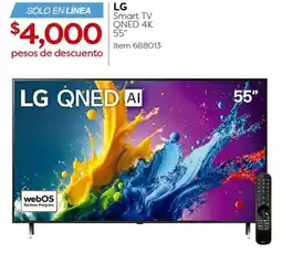 Costco Lg smart tv qned 4k 55" oferta